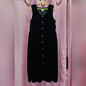 Storybook Heirloom Vintage Black Velvet Dress Sz 12